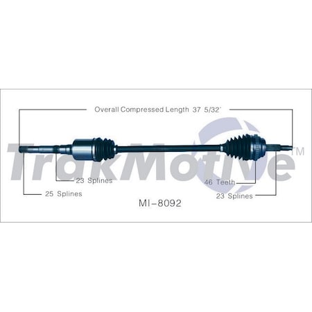 Surtrack Axle Cv Axle Shaft, Mi-8092 MI-8092